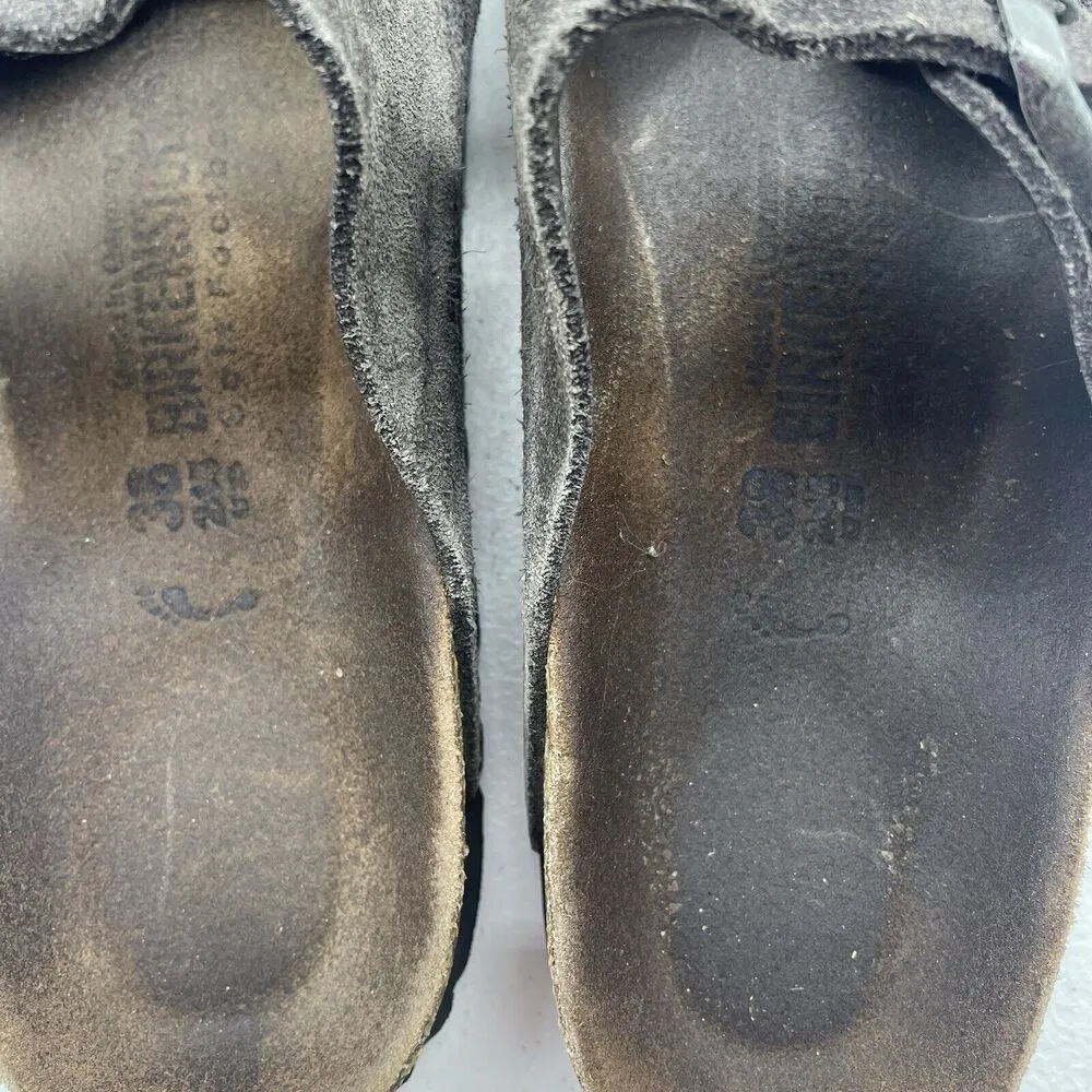 Birkenstock 38 US 7 Narrow Arizona Sandals Soft Footbed Mocha Suede Women's - Image 11