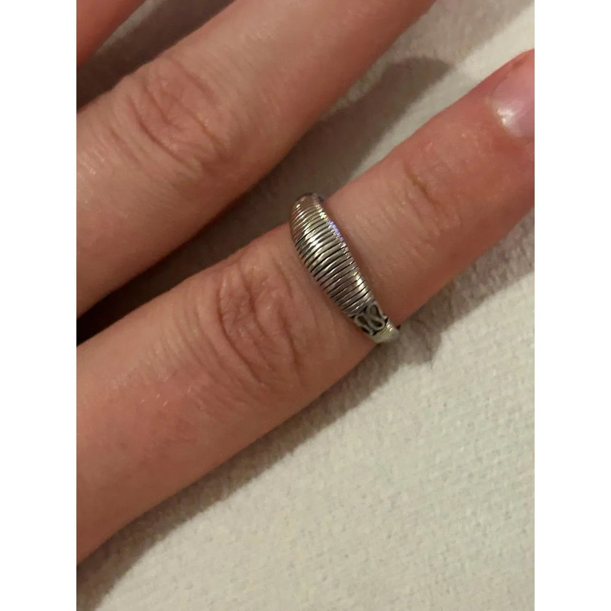 Ring band 925 sterling silver unique rare size 6 - Image 3