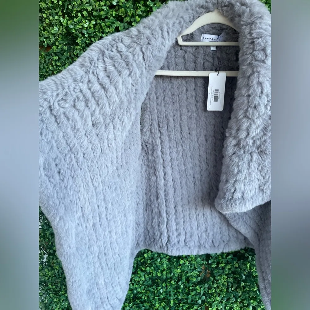 Current Air - Anthropologie | Draped Collar Faux Fur Vest in Gray - NWT - Image 7