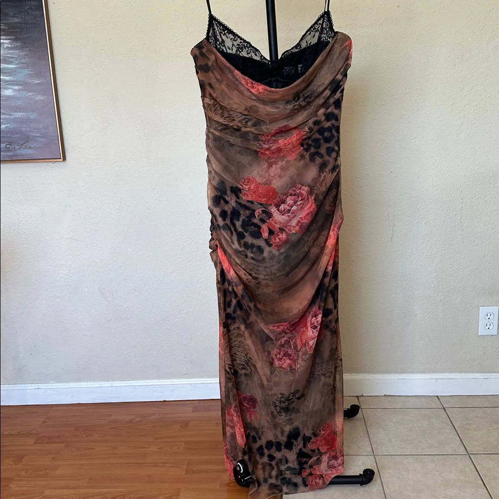 HOUSE OF CB 'Nalini'‎ Printed Maxi Dress NWOT size XL A-C - Image 15