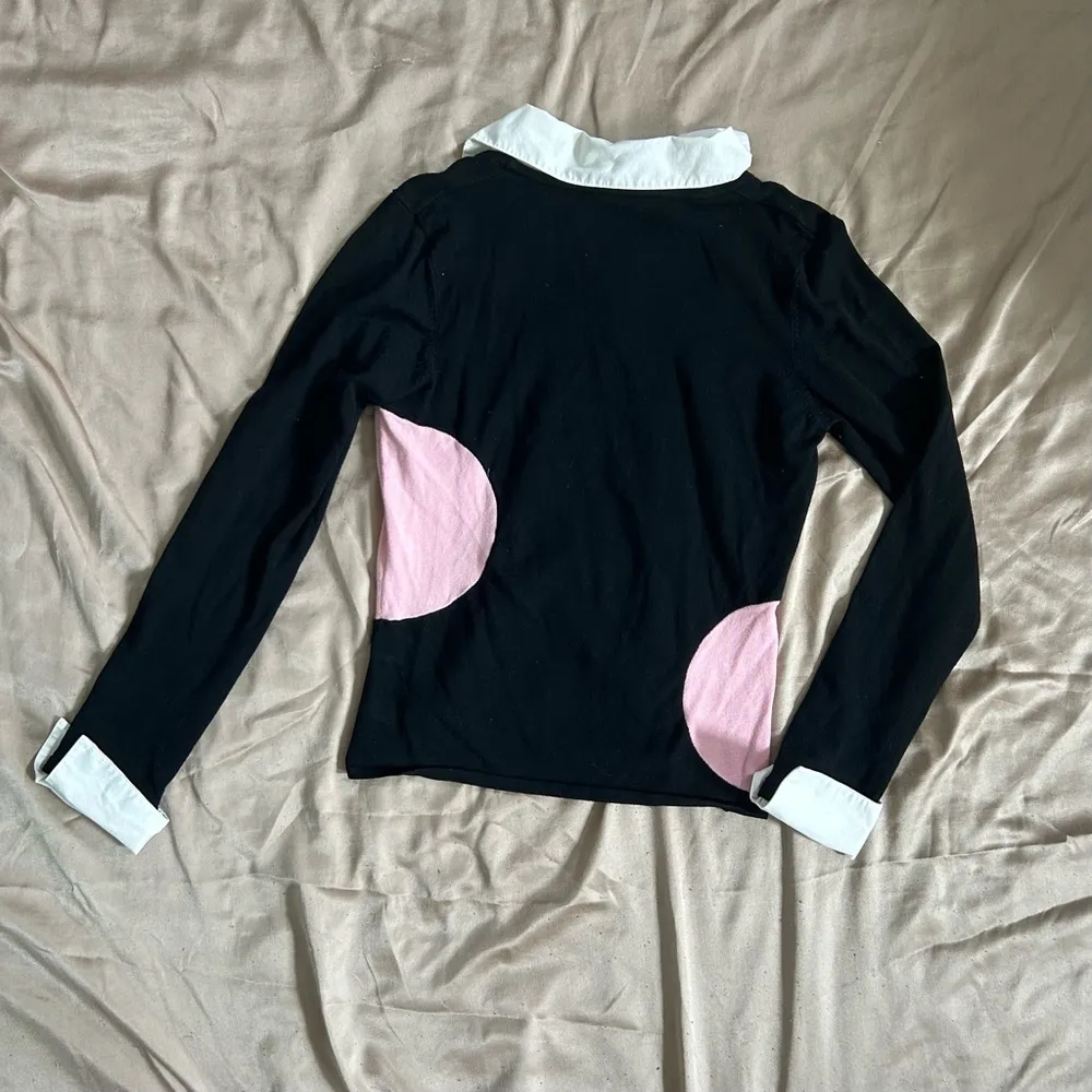 Black Long Sleeve Collared Blouse - Image 2