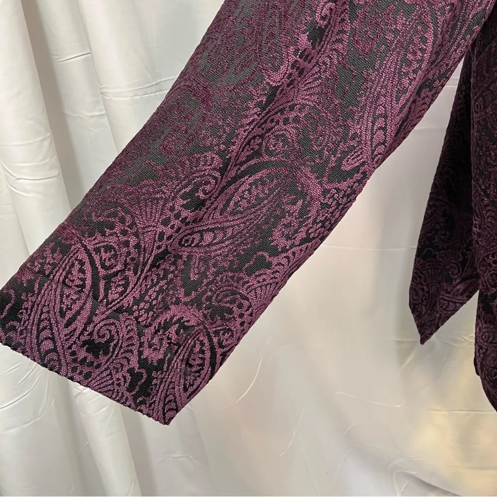 Sag Harbor Vintage Paisley Shacket Button Down Purple Womens 22 Cabincore Winter - Image 5