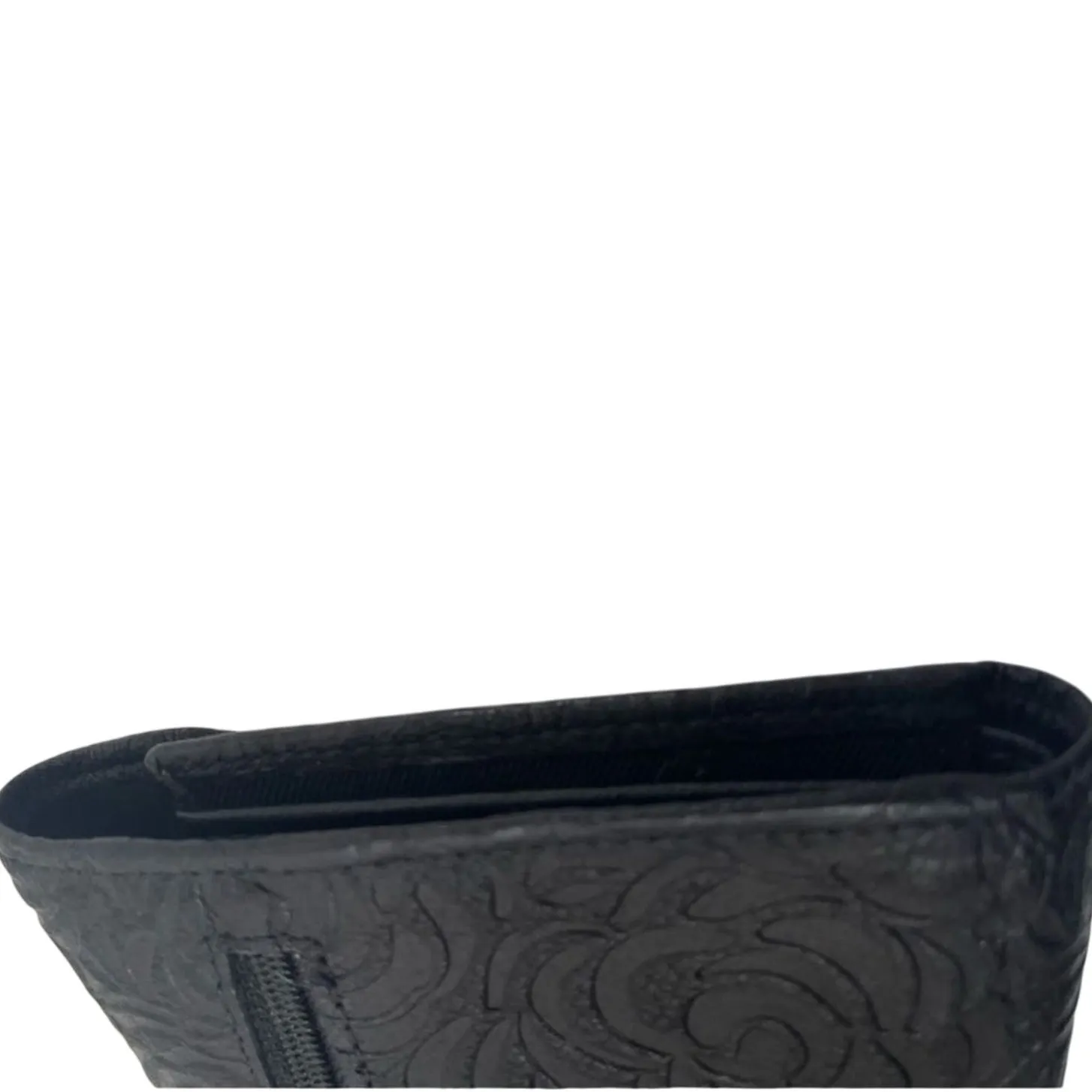 MUNDI Tooled Genuine Leather Wallet With Flowers, Size 7.5 x 4 inches - Image 4