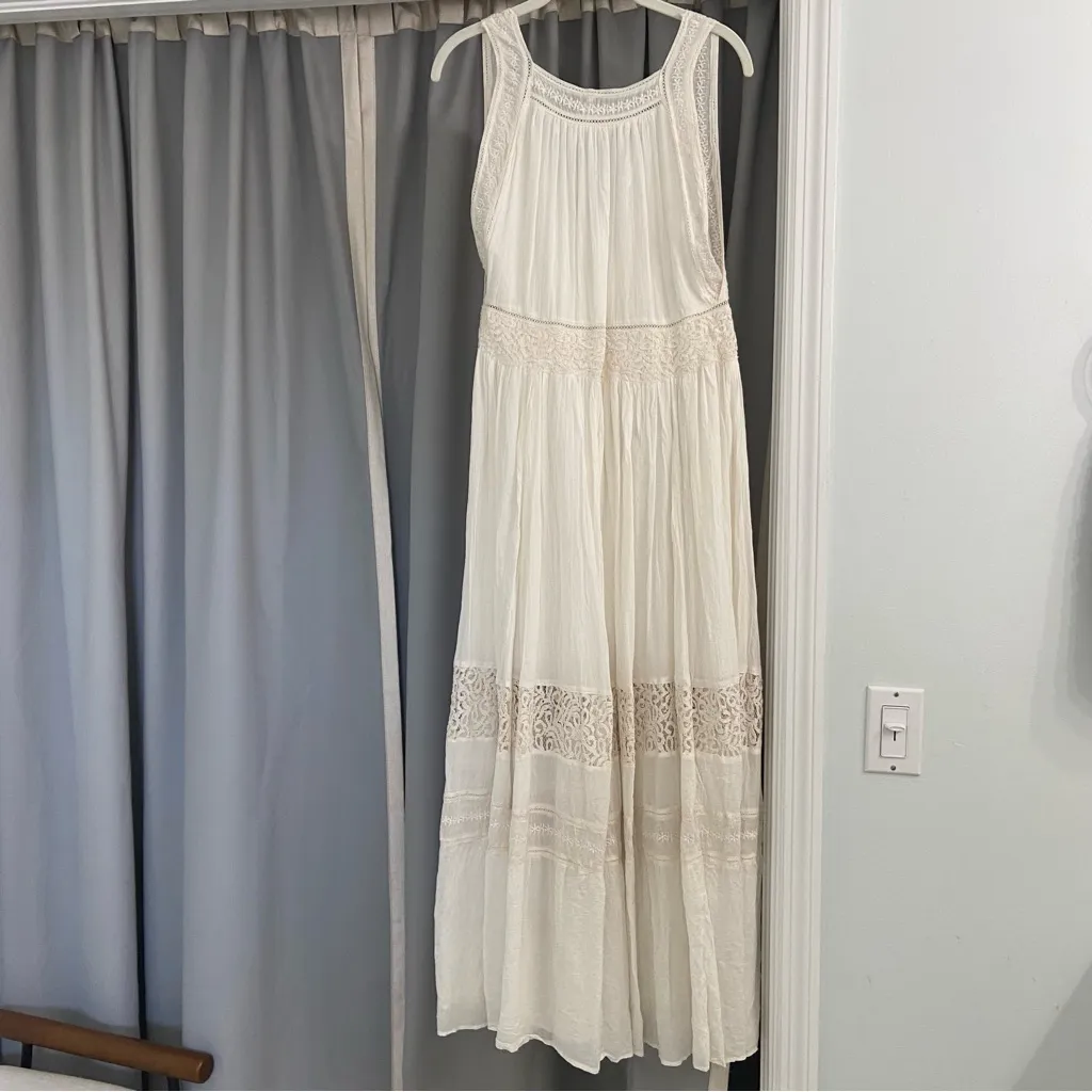 FREE PEOPLE NWT Carla Lace Maxi Dress Ivory XSmall - Image 7
