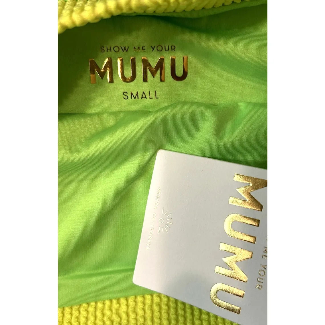 Show Me Your Mumu Sail Bottom 80s Party Colorblock Scrunch S NWT - Image 5