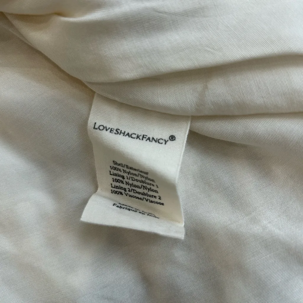 Loveshackfancy Elio Cream Lace Tulle Long sleeve Mini Dress - Image 6