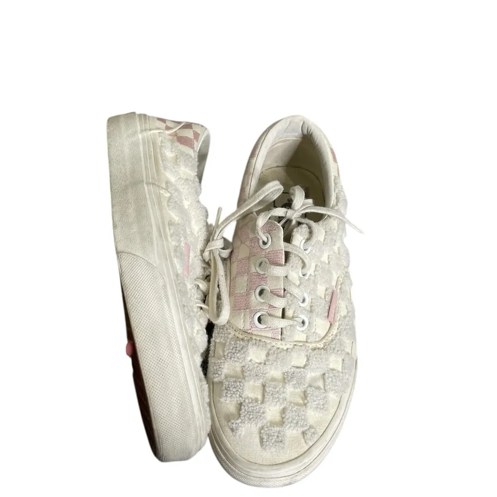 Vans Pink and White Sneakers Soft Slip-On Style - Image 3