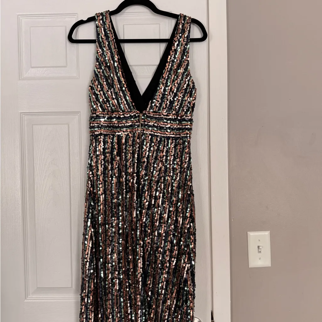 Lulus Multi Sequin Midi Dress Holiday Party New Year - Image 7