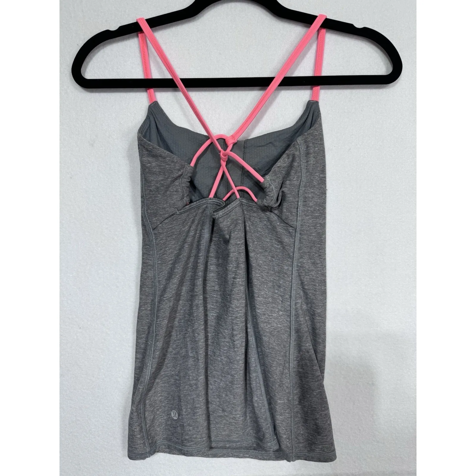 Lululemon Heathered Slate Grapefruit‎ Dancing Warrior Athleisure Tank Top Size 4 Gray - Image 5