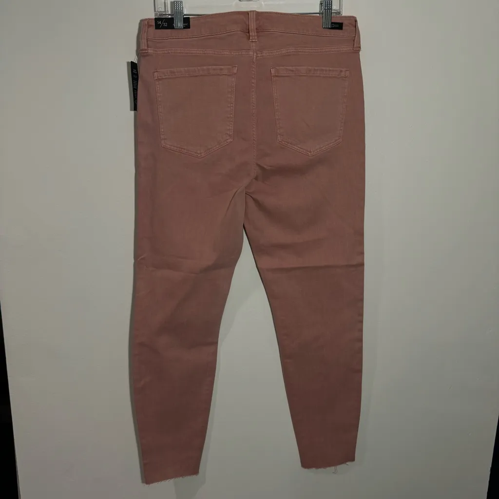 NWT Stitch Fix Liverpool Abby Ankle Skinny Raw Hem‎ In Rose Blush Size 14/32 - Image 7