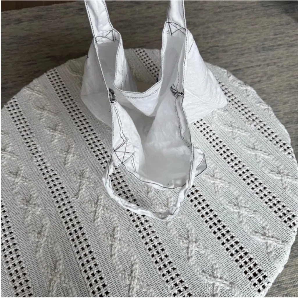 Isabel Marant Blue and White Graphic Tote - Image 5