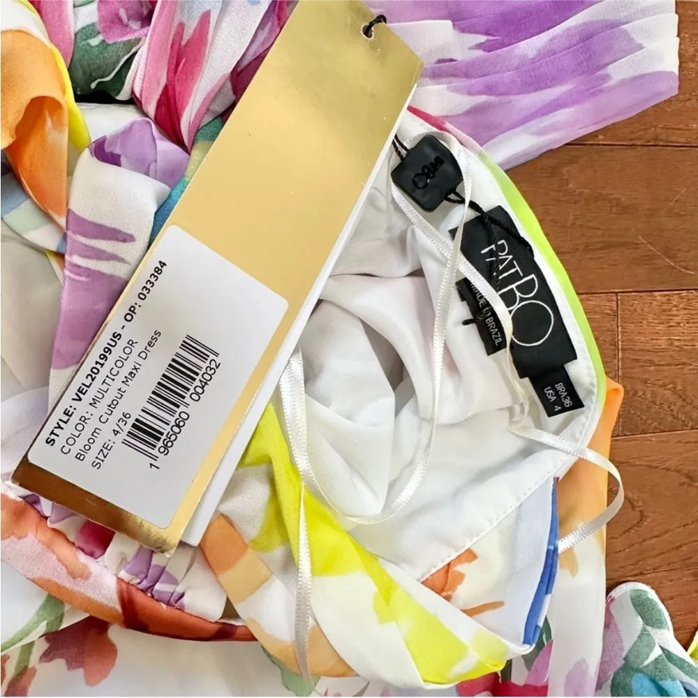 NWT PatBO Bloom Cutout Floral Maxi Dress Blue Size 4 - Image 11