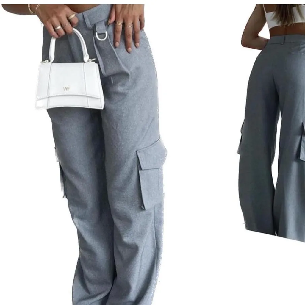 White Fox Gray make it official cargo trousers size medium - Image 2