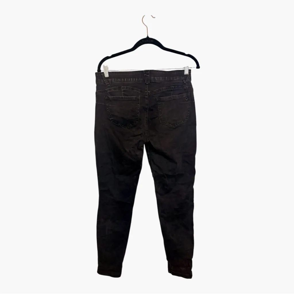 Democracy Black Ab Solution Skinny Jeans Rock Chic Minimalist Stretch Size 8 - Image 3