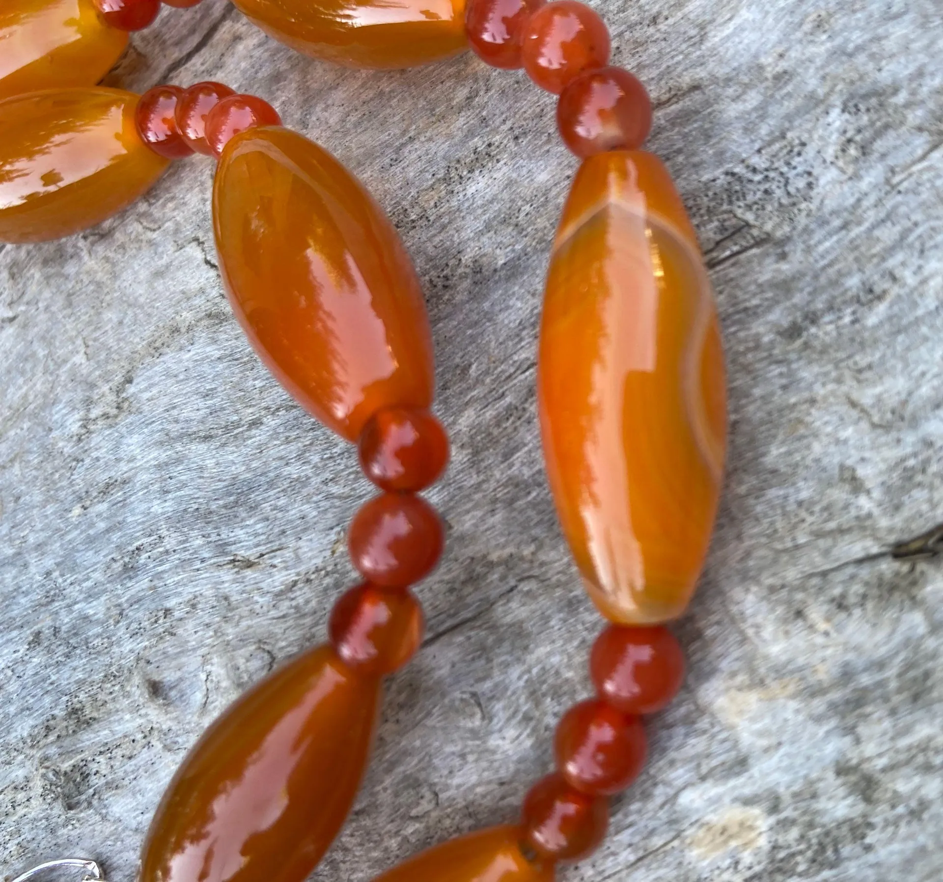 Jay King Mine Finds Desert Rose Carnelian Beaded Necklace Orange 24.5” - Image 5