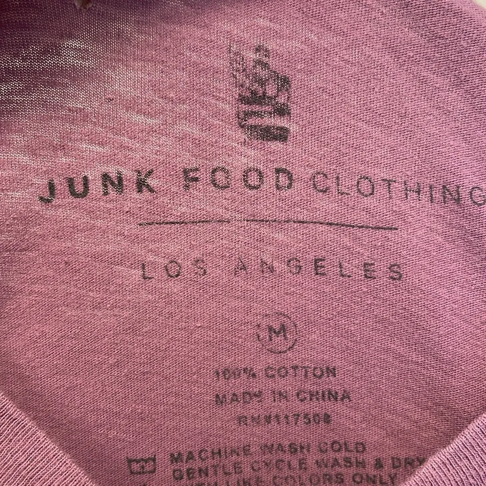 Junk Food Clothing Pink Floyd Purple Crop Shirt Size Med GUC #1316-AZ - Image 6