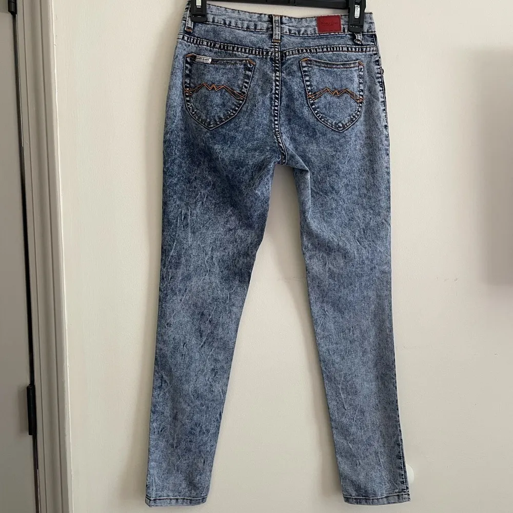 Wranco Acid Wash Skinny Jeans 90s Denim Women’s Size 27 Blue - Image 4