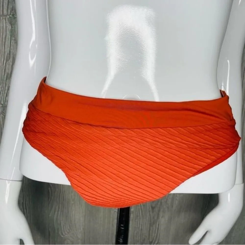 NWOT Zara orange bikini bottoms swimsuit swimwear beach bathing suit small - Image 4