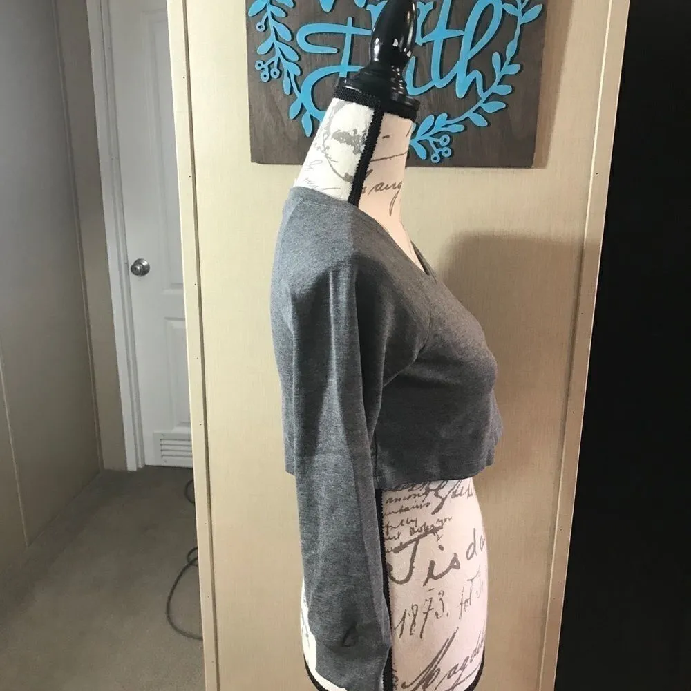 American Apparel Women's Crop Top Large Gray - Image 4