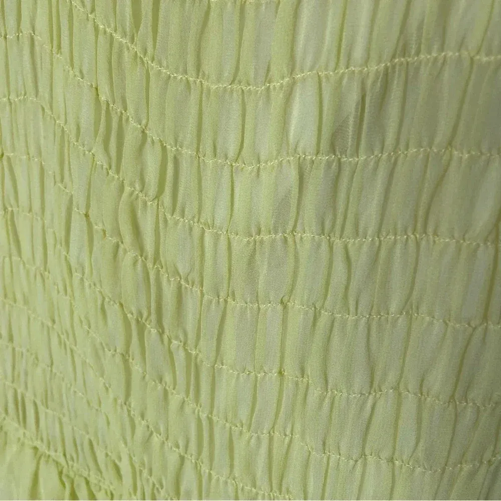 Z Spoke Zac Posen Silk Yellow Chiffon Mini Dress Size 8 - Image 10