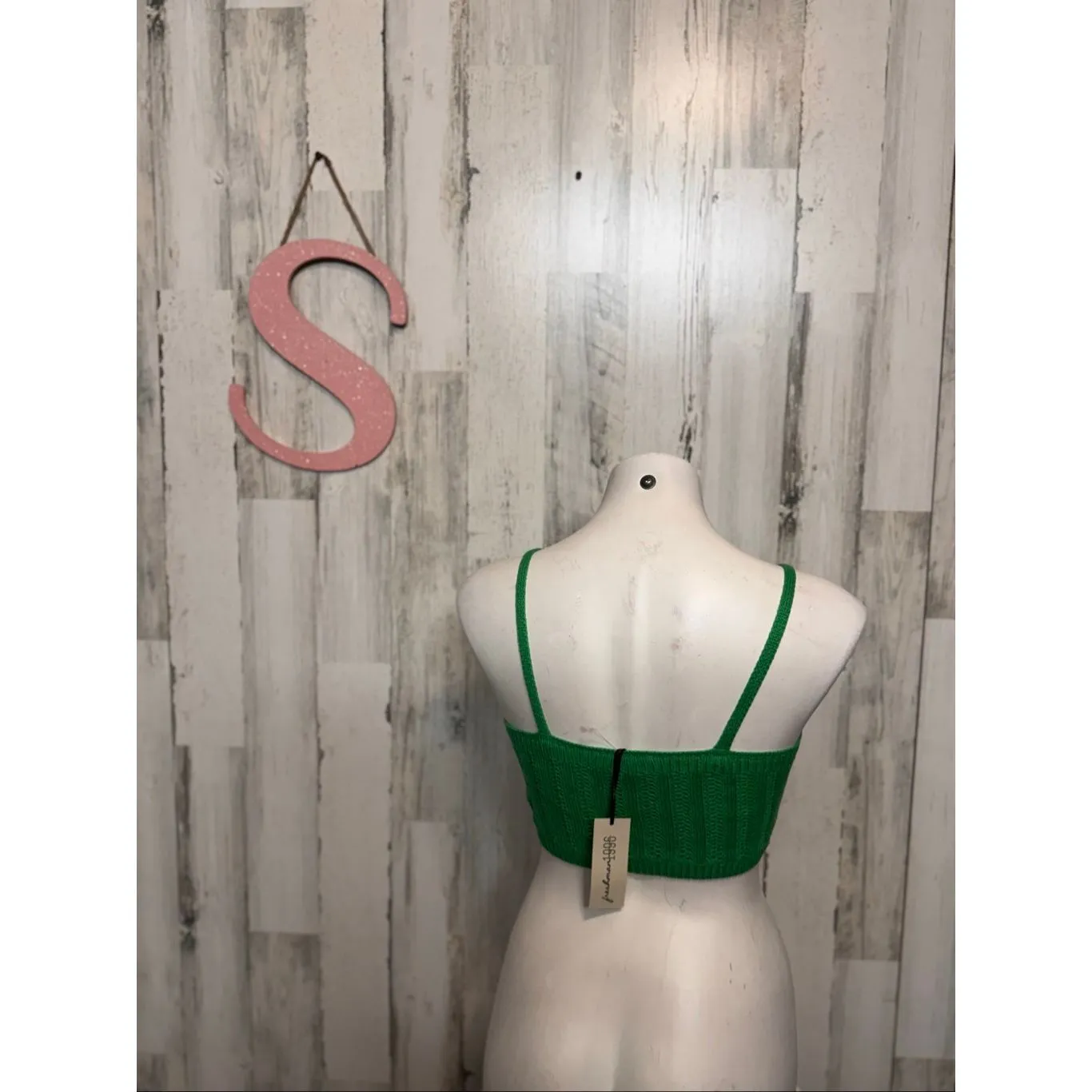 Fredman 1996 Green Knit Crop Top & Midi Skirt Set Size Small nwt - Image 5