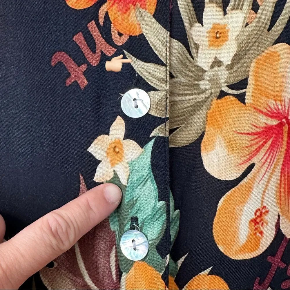 Croft & Barrow Hawaiian Front Button Down Midi Dress - Image 11