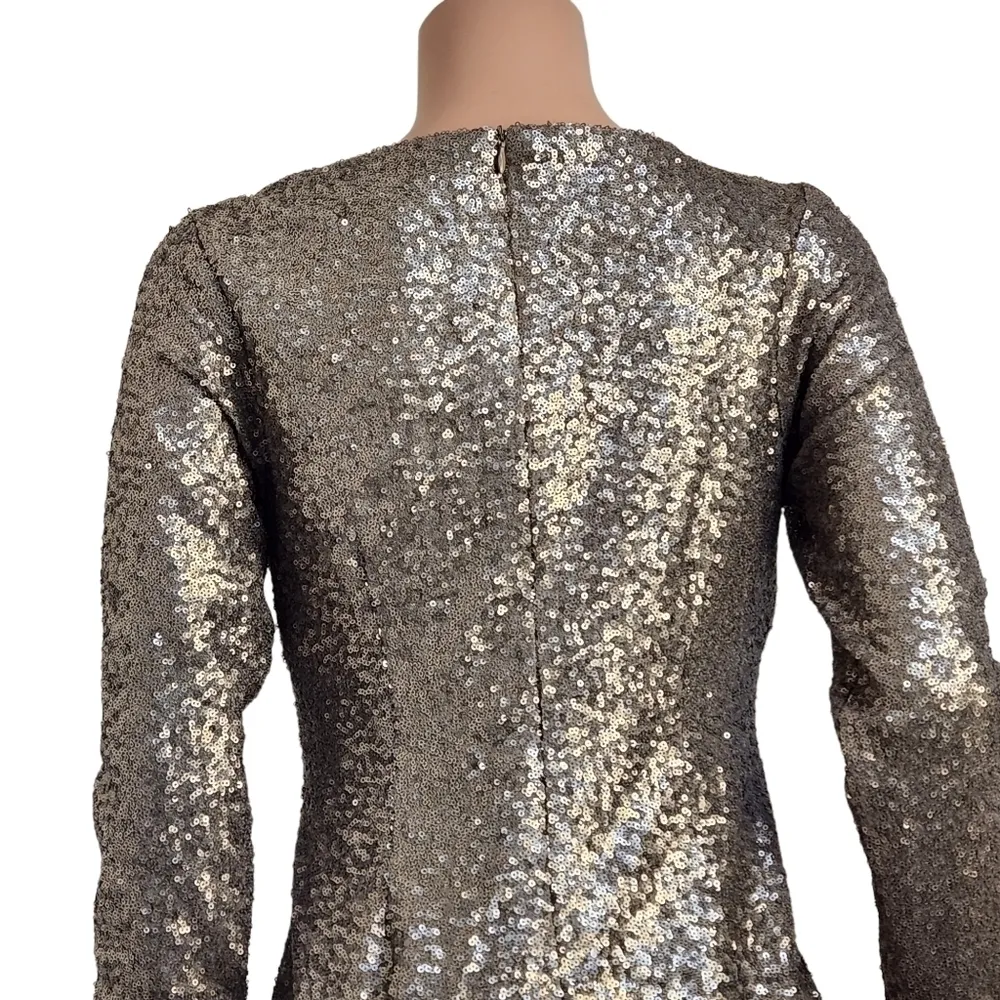 𝅺jay X JAYGODFREY Long Sleeve Sequined Mini Dress SIZES: 4 - Image 8