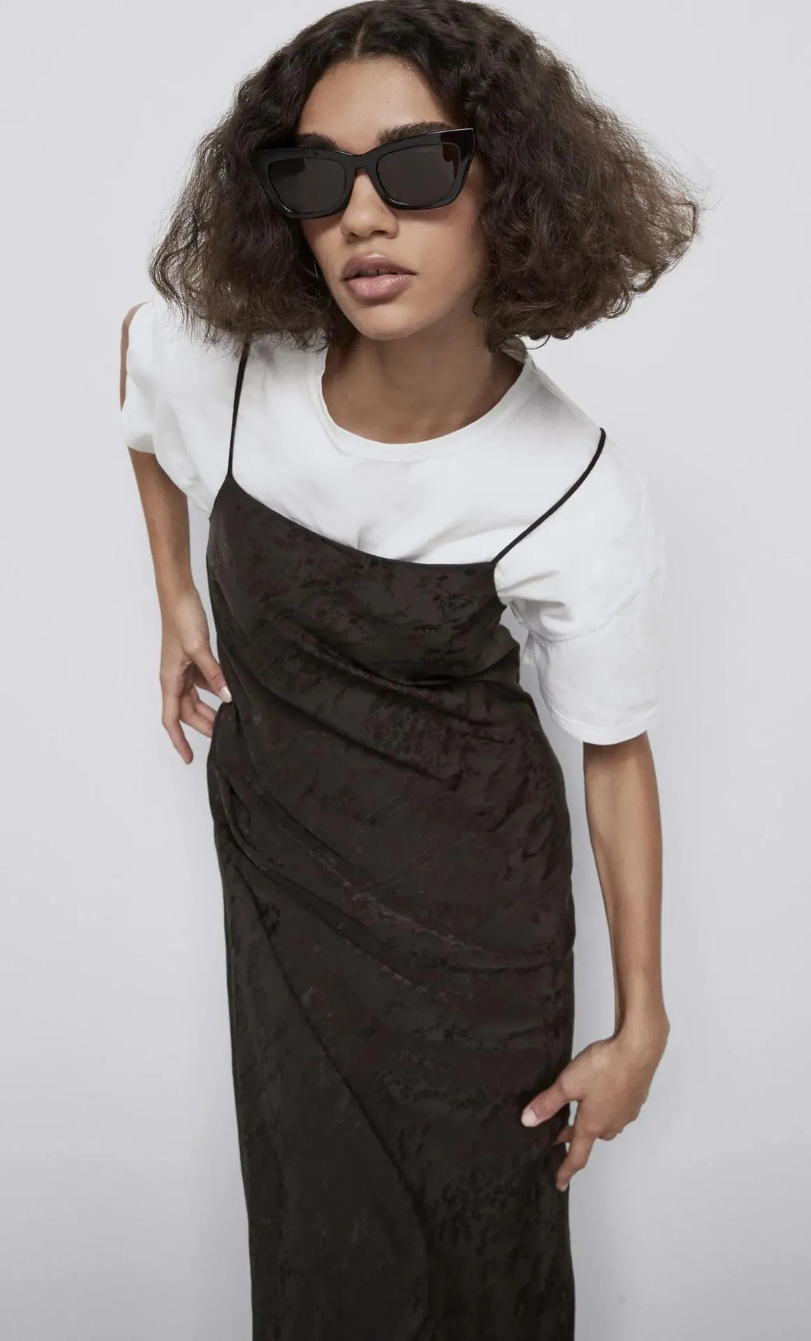 ZARA NWT  Jacquard Dark Green Midi Dress - Image 2