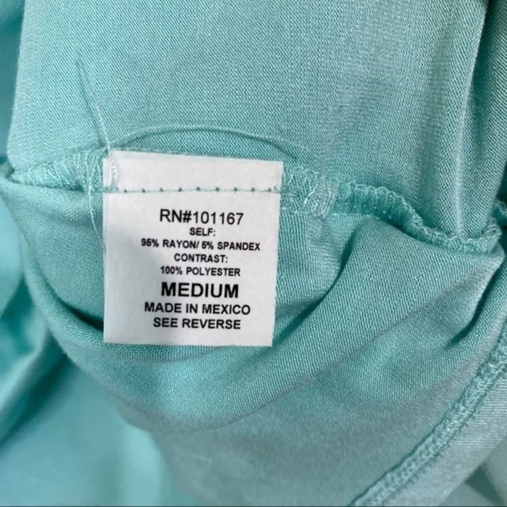 Kim & Cami Women’s 3/4 Sleeve Flowy Shirt Light Blue Size Medium NWT FLAW - Image 7