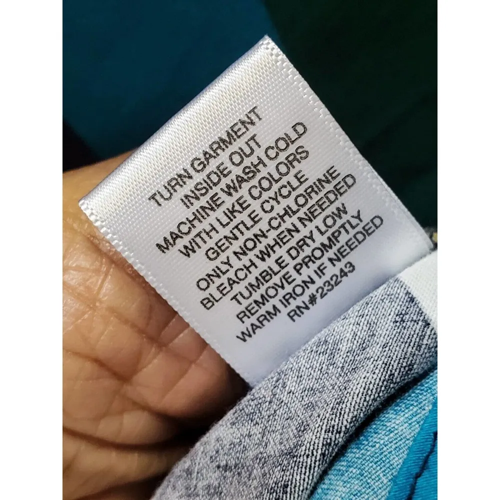 7th Avenue Women Multicolor Cotton Collared Long Sleeve Button Down Shirt Large - Image 12