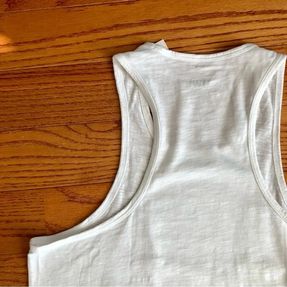 NWT MADEWELL MWL Long Racerback White Cotton Tank Women’s Size M - Image 9