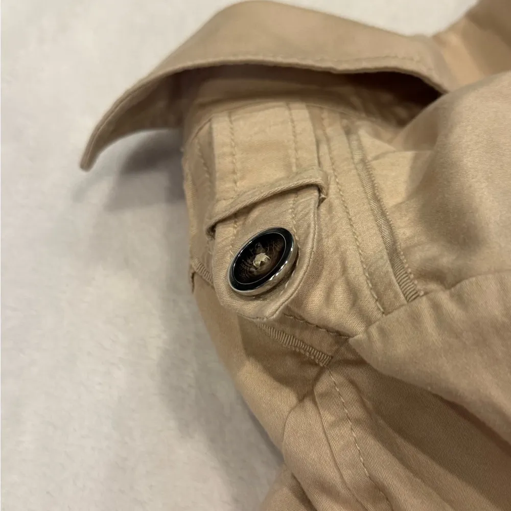 White House Black Market Tan Trench Coat Double-Breasted - Image 7