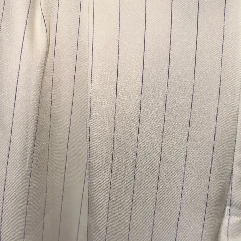 EUC Vintage classic fit dress pants pinstripes white and purple lines Sz 33R - Image 4