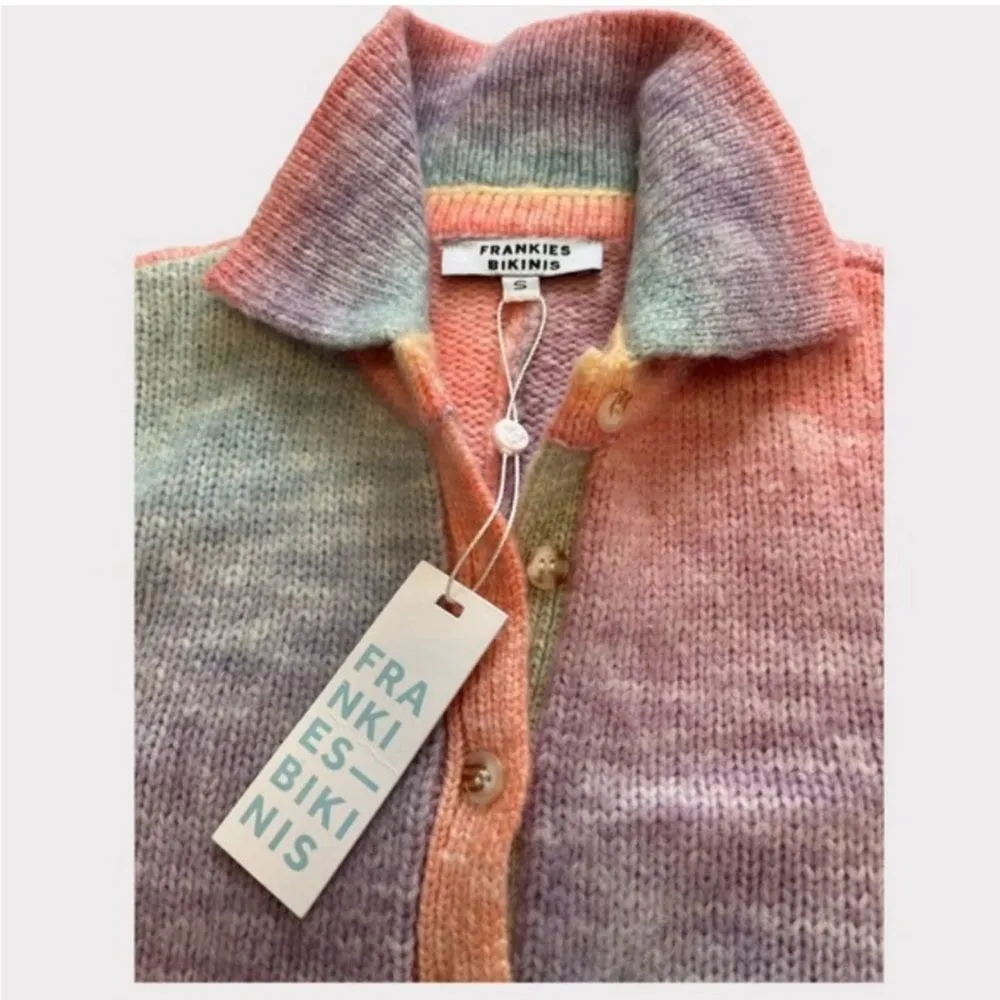 Frankies Bikinis NWT “Rose”knitted short sleeved shorts romper, size small. - Image 7