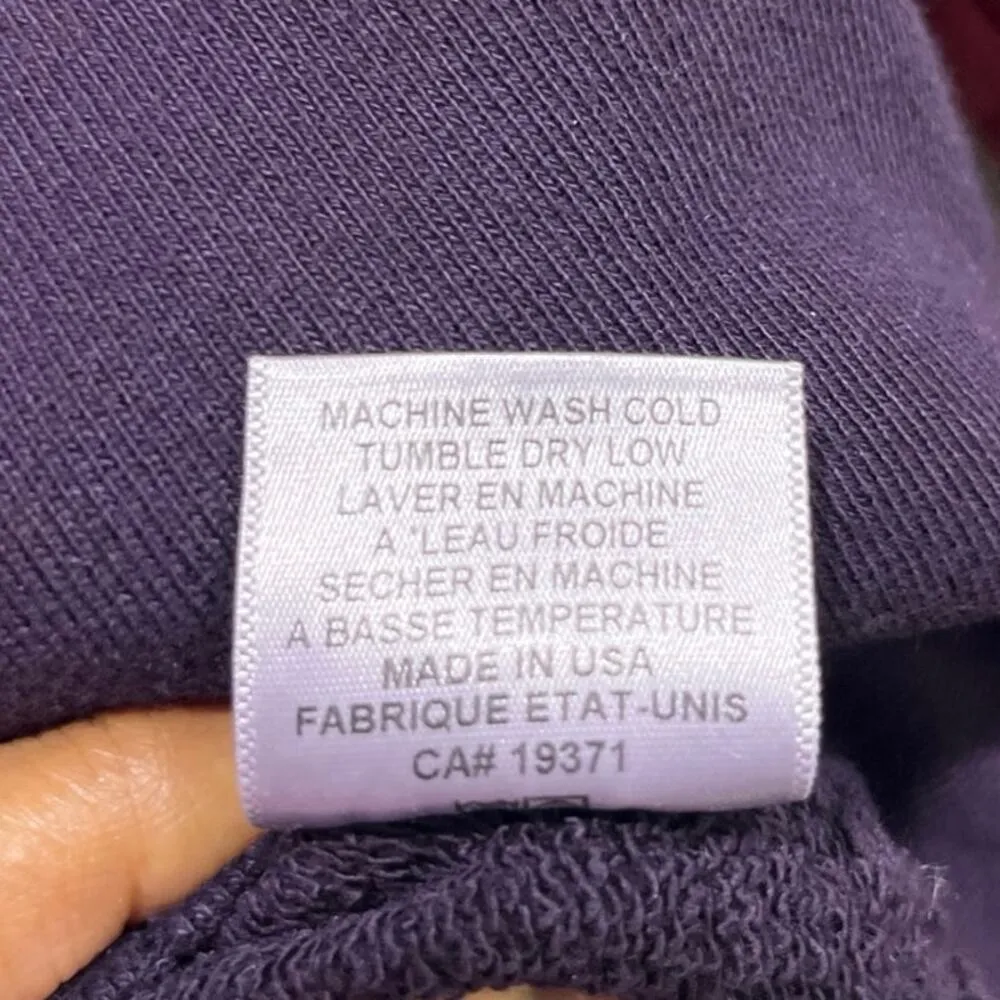 Re/Done Classic Crewneck Ombre Burgundy Tie-Dye 100% Cotton Sweatshirt Sz XS - Image 5