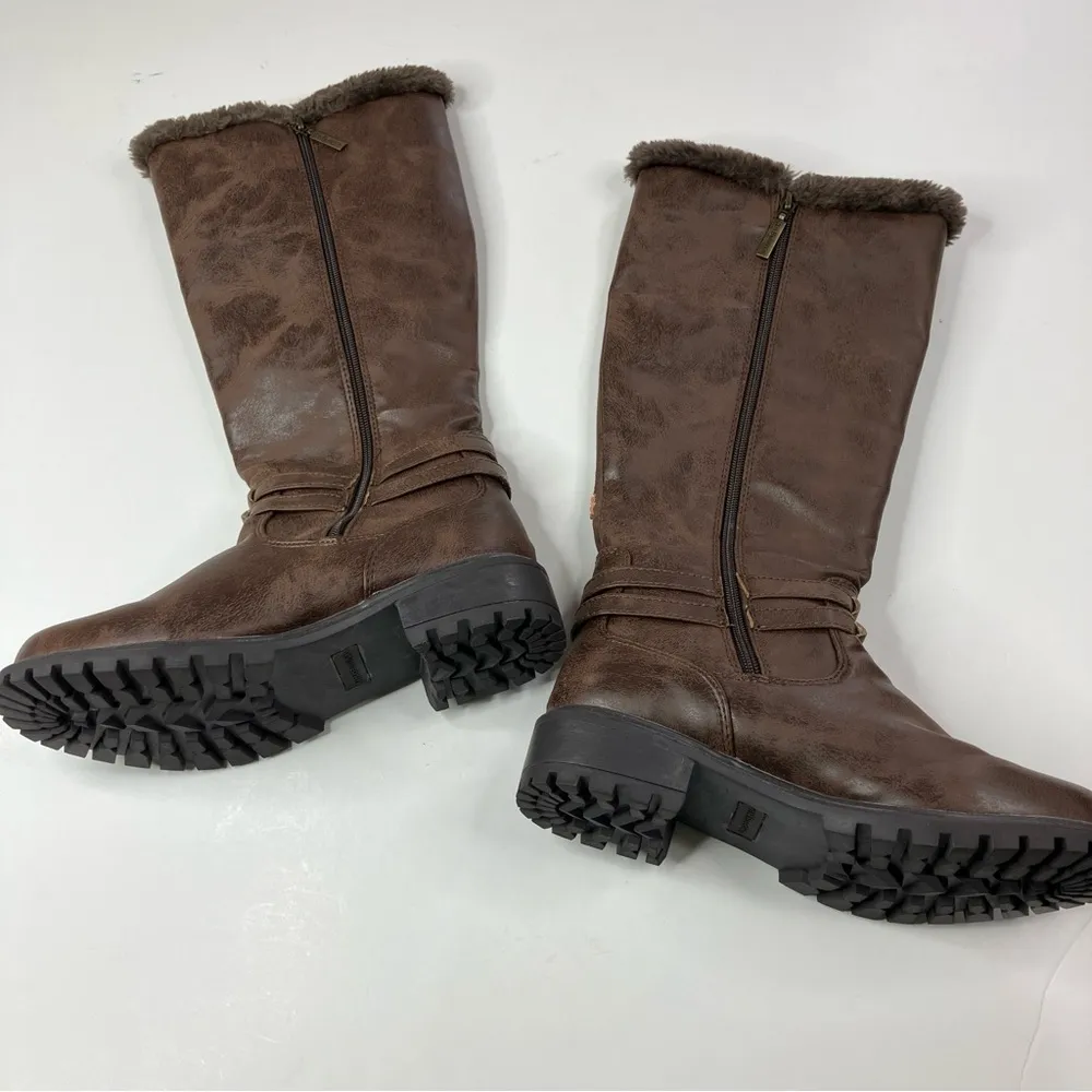 G.H. Bass & Co. | Lydia Brown Tall Faux Fur Lined Fashion Winter Boots 7 - Image 7