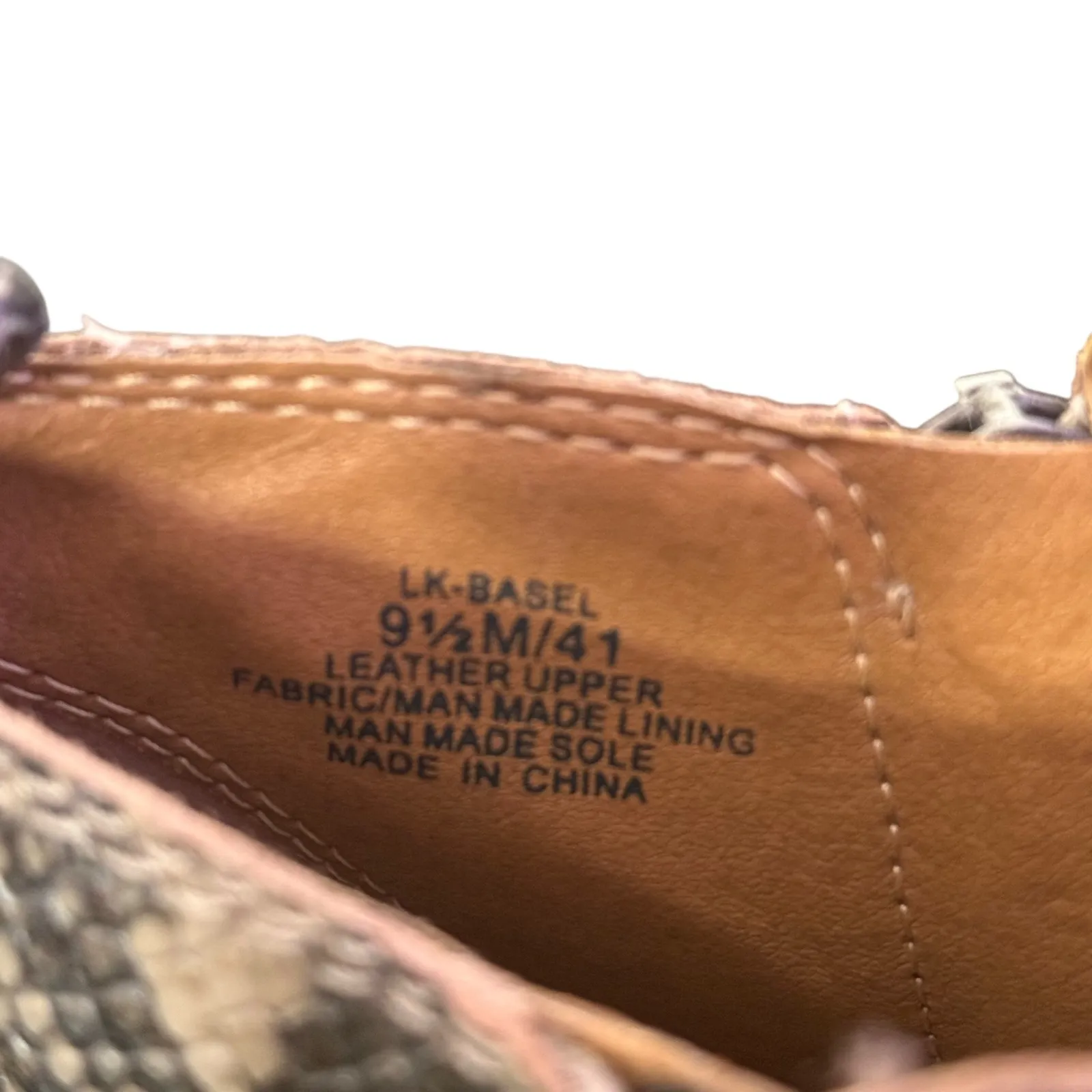 Lucky Brand Basel Booties Snakeskin Print Ankle Boots Zip Up Womens 9.5 Leather‎ - Image 8