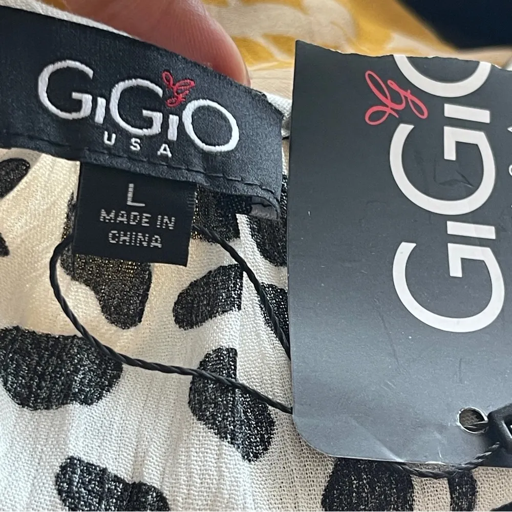 GIGIO | Mixed Print Bat Sleeve Boho Tunic Top Sz L Size L - Image 10