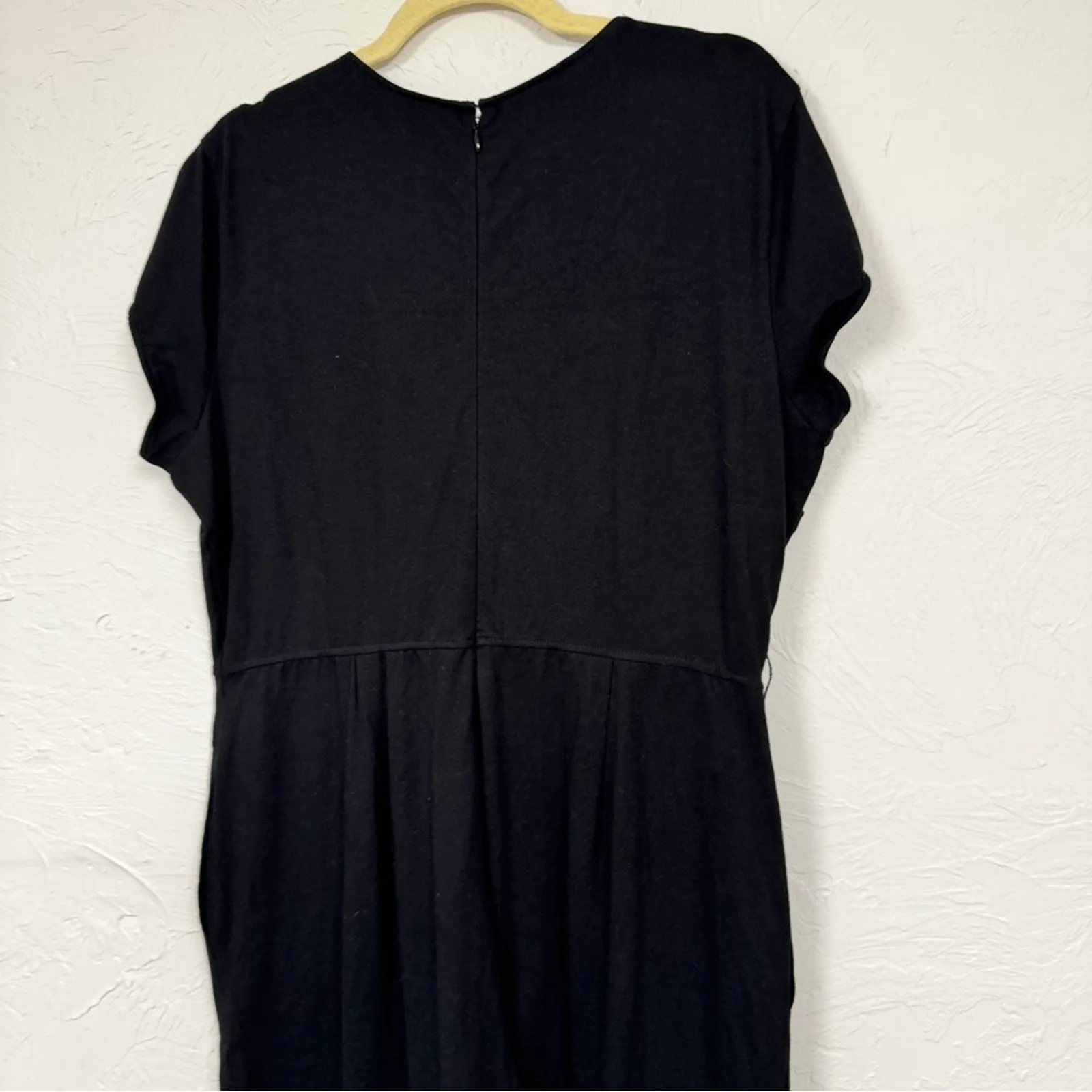 EShakti Black Wide Leg Ankle Length Jumpsuit Womens XL Glam Preppy Classic - Image 9