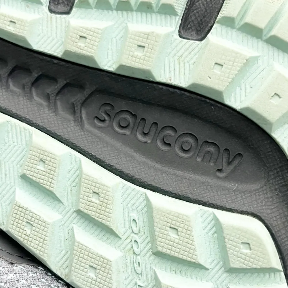 SAUCONY Cohesion II Grey Mint Green Ankle-High Trail Runner Shoes Sneakers 9 - Image 9