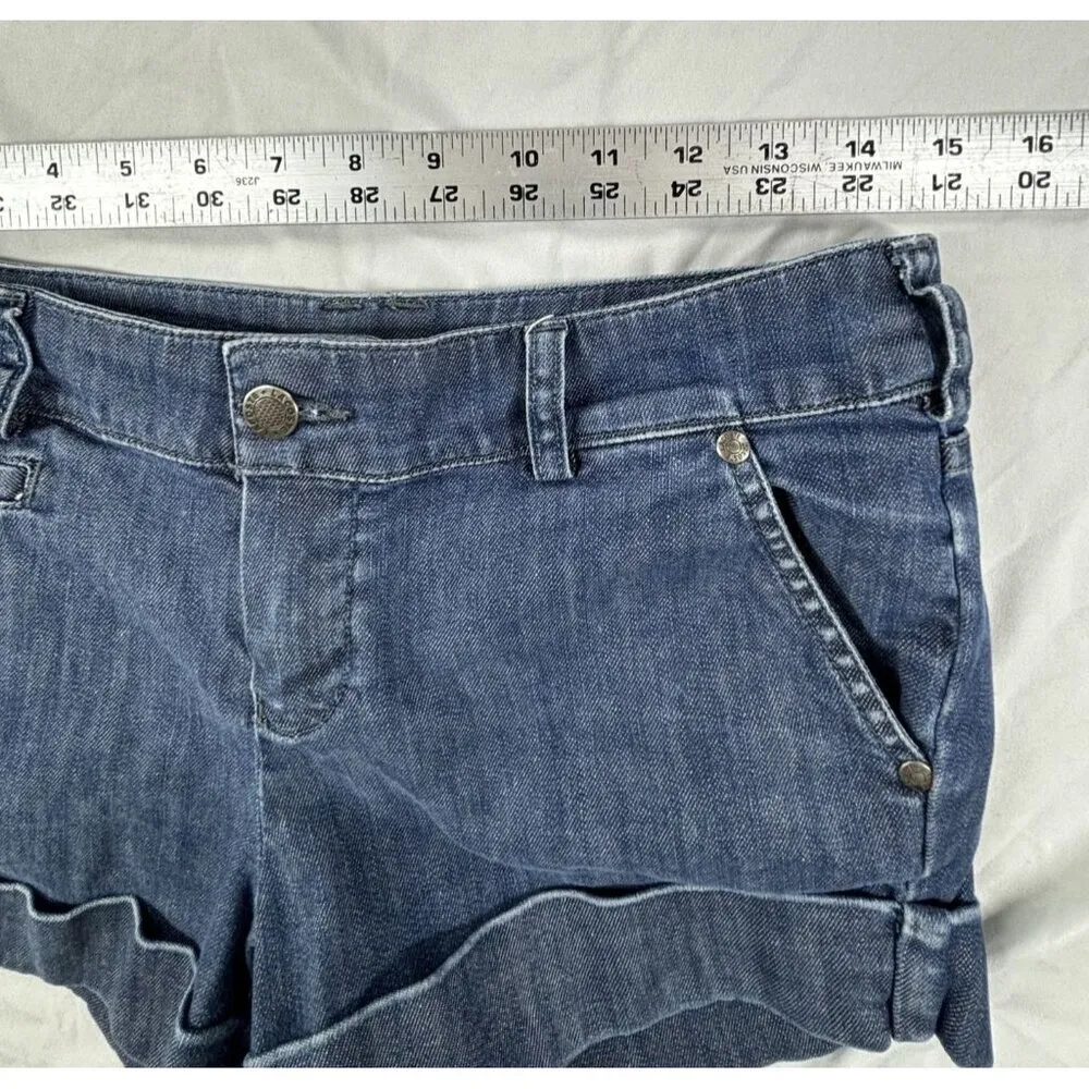 Lacoste Denim Shorts Women's 36 Jean Cuff Hem Alligator Logo France - Image 7