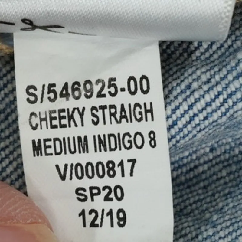 Gap Jeans Womens 32x26 Blue Cropped Ankle Cheeky Straight Button Fly High Rise - Image 14