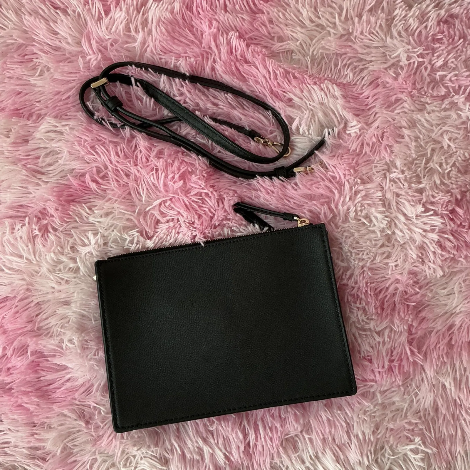 Kate‎ Spade New York Black Leather Crossbody Bag Clutch - Image 2