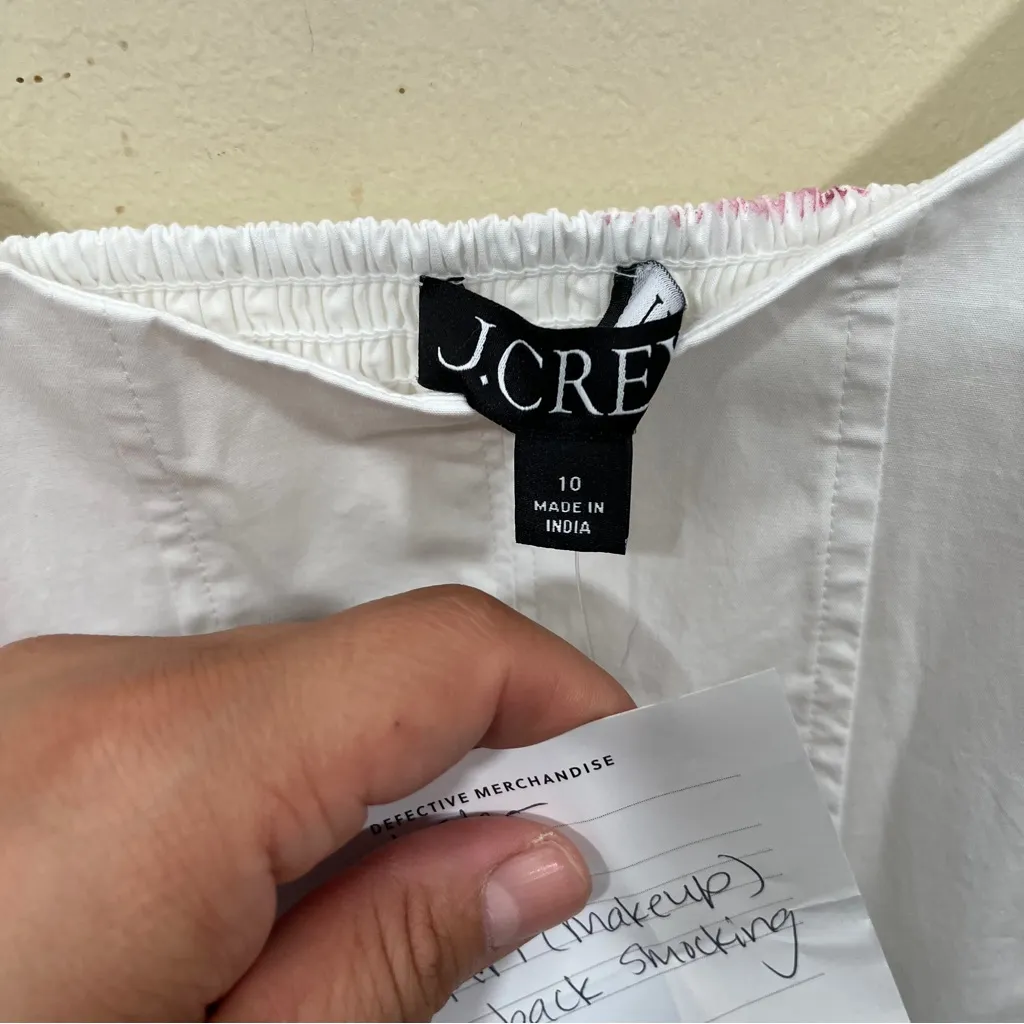 NWT J.Crew Miss Selfridge poplin corset mini dress in white size 10 white - Image 9