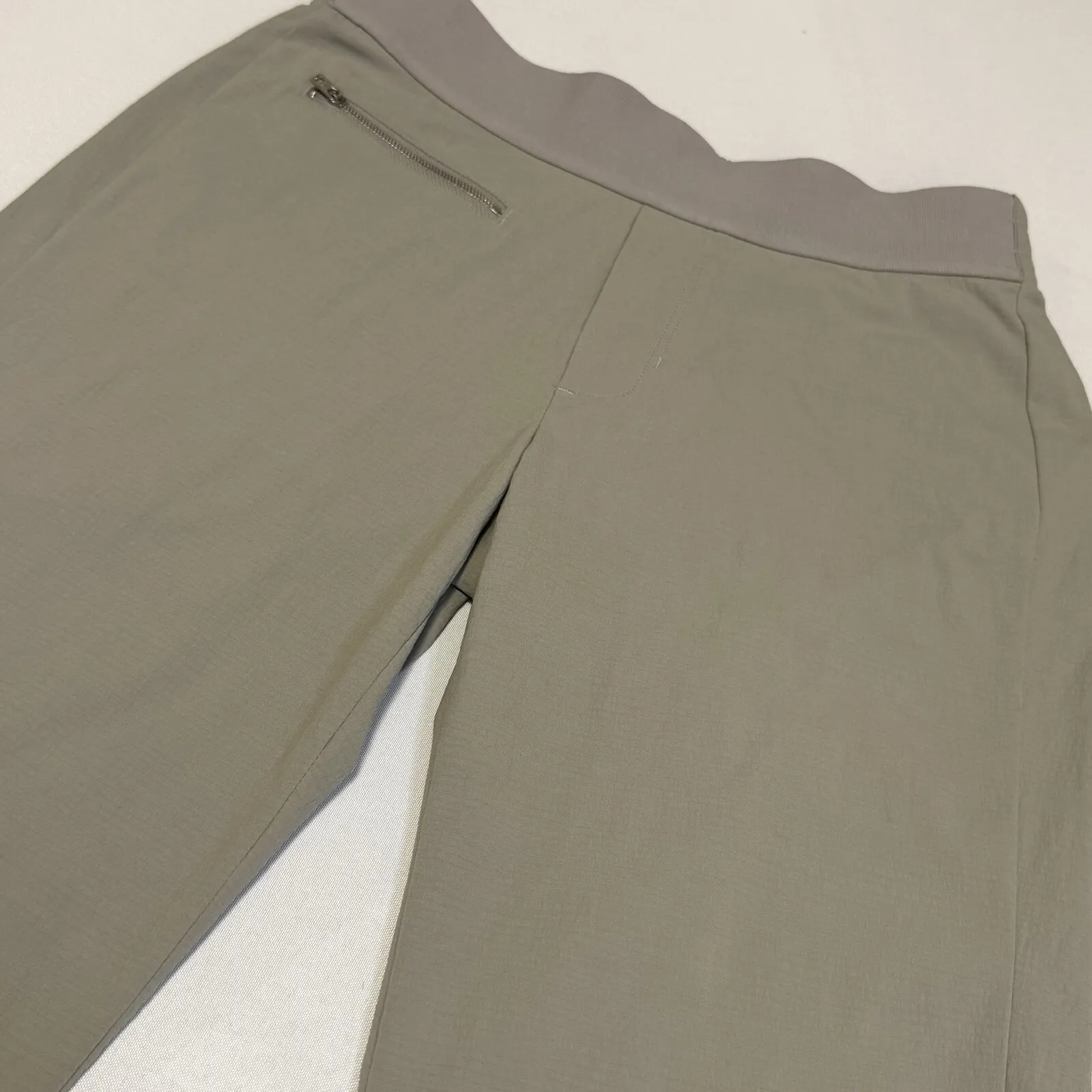 Athleta Womens Gray Trekkie Pants Nylon Jogger Zip Ankle Capri Stretch Pants 2 # - Image 3