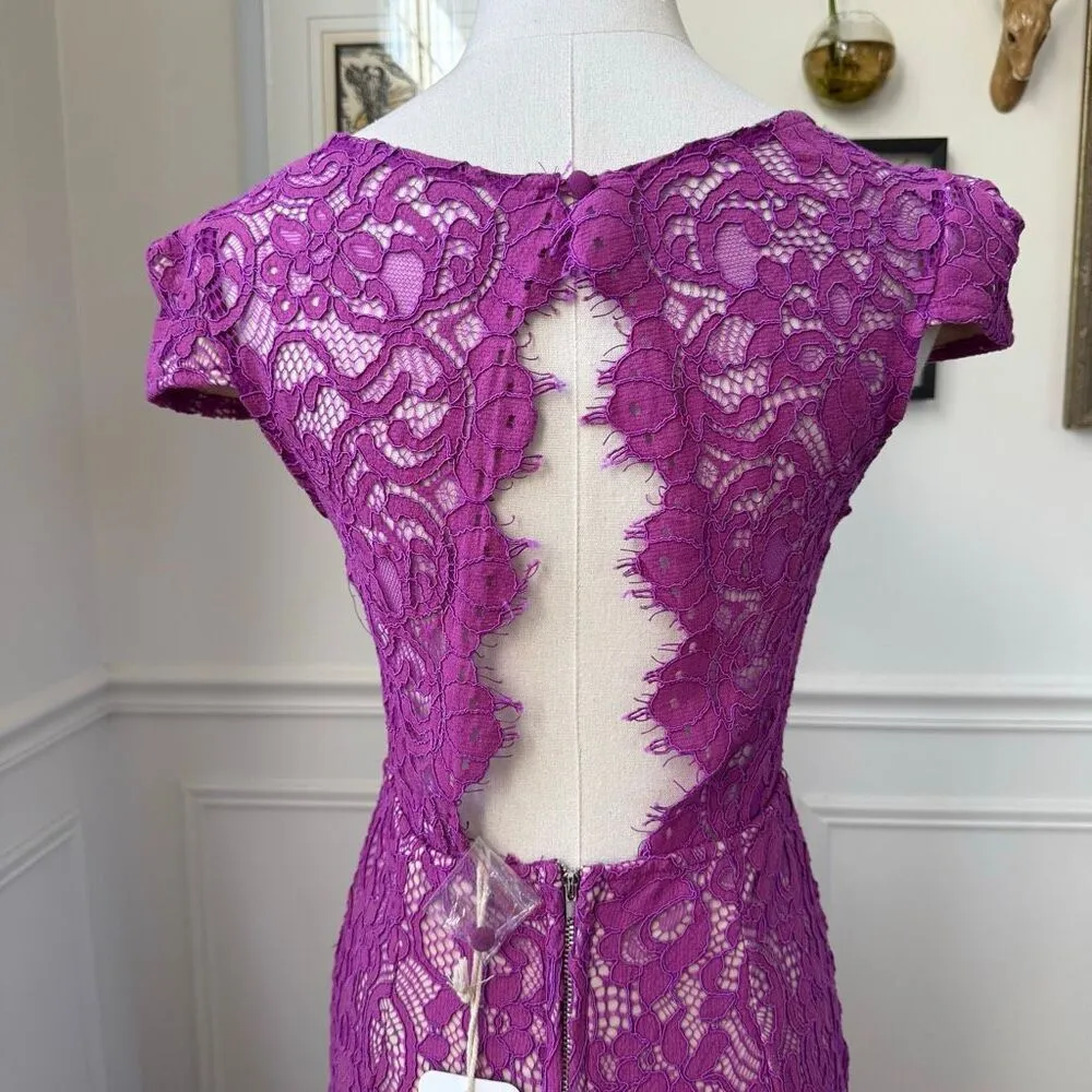 NWT L’ Atiste by Amy Violet Purple Lace Cocktail Dress M - Image 7