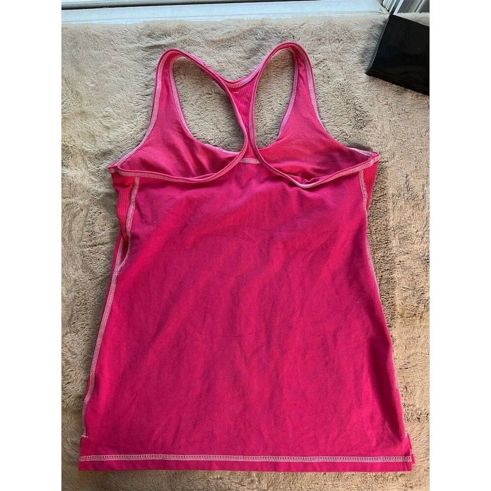 Nike Women's Pink Racerback Tank Top Standard Size M Sleeveless Activewear - Image 2