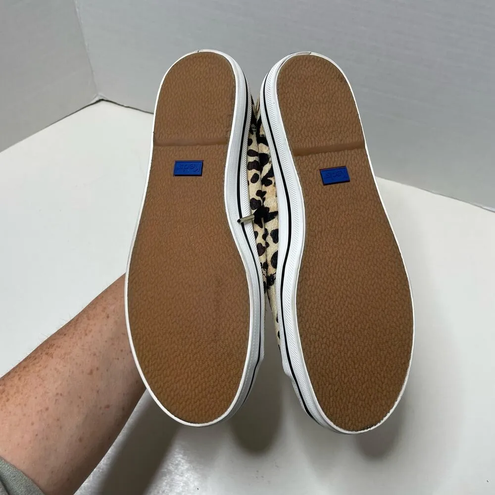 NEW Kate Spade X Keds Leopard Animal Print Cald Hair Lace Up Sneakers - Image 4
