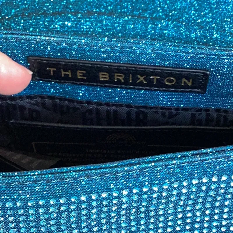 Kurt Geiger Brixton Mini Plate  Turquoise Rhinestone Crossbody Bag NWT - Image 8