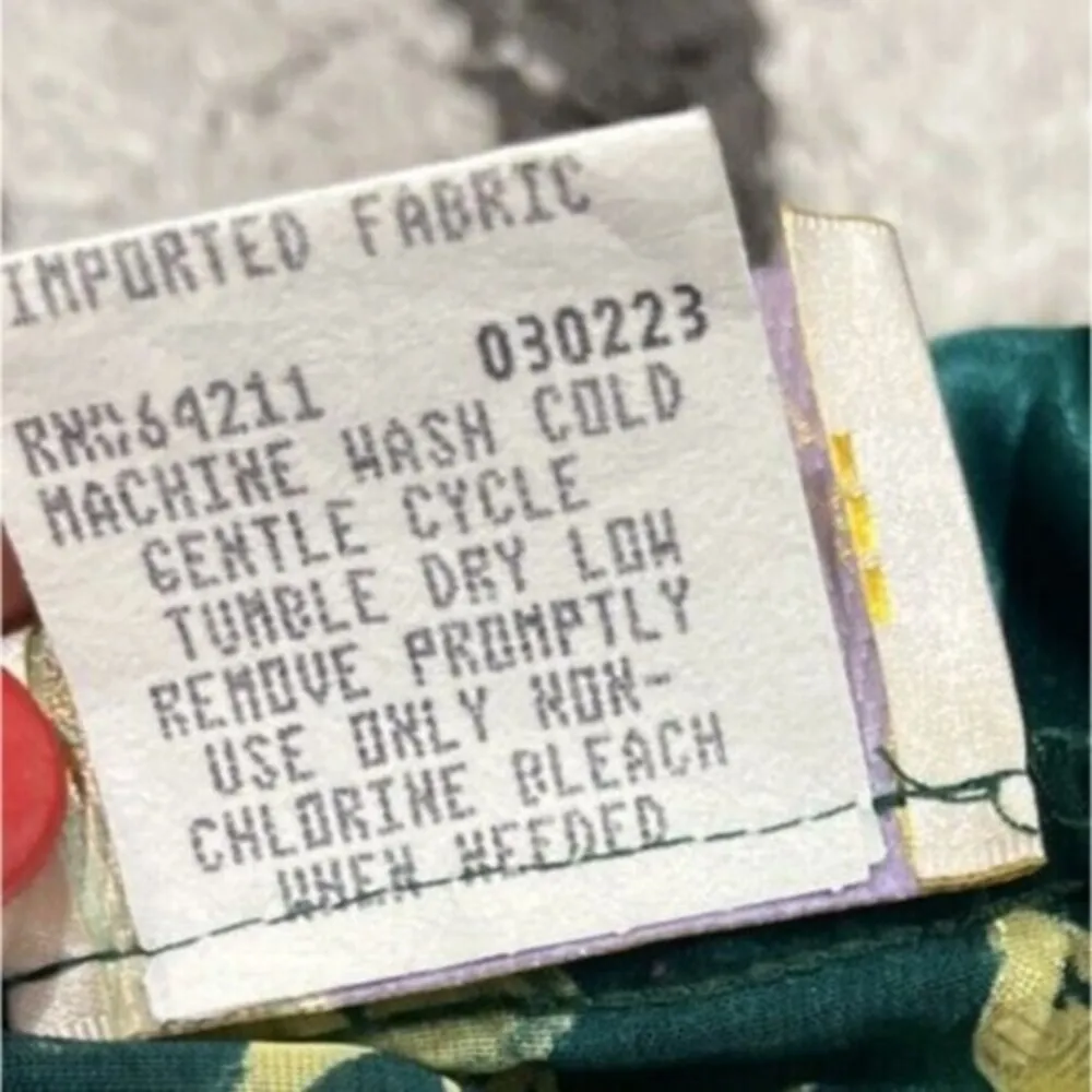 California Dynasty Vintage Kimono Green‎ and Gold Floral Robe Size Small Green - Image 4